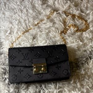 Louis Vuitton Black and Gold Clutch